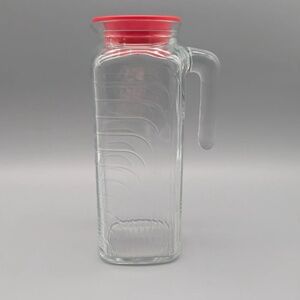Vintage Covetro carafe pitcher with red lid